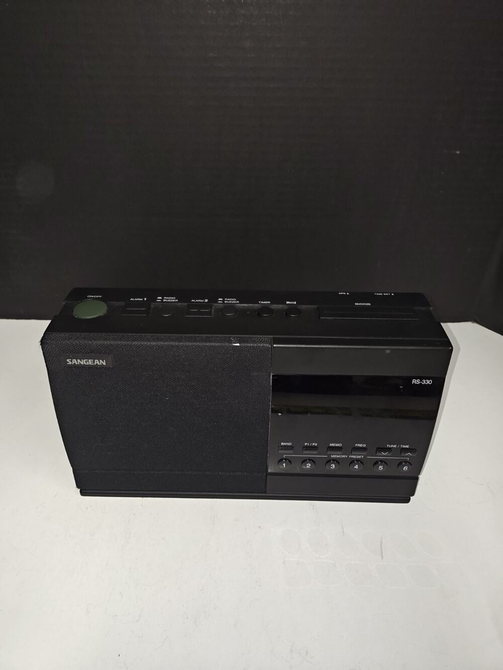 Vintage Sangean Proton RS-330 Digital AM/FM Clock Radio 1999 Alarm No Antenna